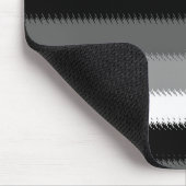 ブラックグレー灰白ストライプ マウスパッド (コーナー)