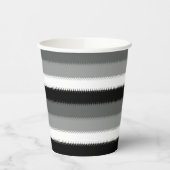 ブラックグレー灰白ストライプ 紙コップ (左)