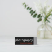 ブラックグレー白スキニー写真撮影名刺 スキニー名刺 (スタンド正面)