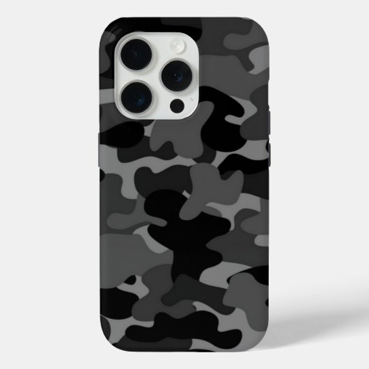 ブラックグレー迷彩柄 Case-Mate iPhoneケース (裏面)