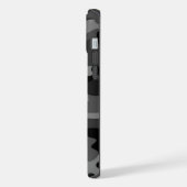 ブラックグレー迷彩柄 iPhoneケース (左側面)