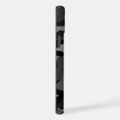 ブラックグレー迷彩柄 iPhoneケース (右側面)