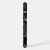 ブラックグレー迷彩柄 iPhoneケース (右側面)