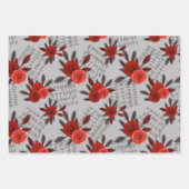 ブラックグレー金ゴールドかわいいバットガールハロウィーンコーヒー ラッピングペーパーシート (正面3)