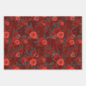 ブラックグレー金ゴールドかわいいバットガールハロウィーンコーヒー ラッピングペーパーシート (正面)