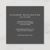 ブラックグレー金ゴールドグラデーション紙吹雪ドットクリエイティブ  スクエア名刺 (裏面)