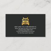 ブラックグレー金ゴールドトラック層 名刺 (裏面)