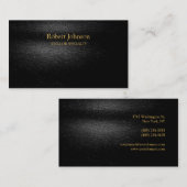 ブラックグレー金ゴールド名刺 名刺 (正面/裏面)