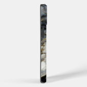 ブラックグレー金ゴールド大理石スワール抽象芸術トレンディー Case-Mate iPhoneケース (裏面 / 右)