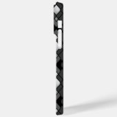 ブラックグレー銀ダイヤモンド模様 Case-Mate iPhoneケース (裏面 / 左)