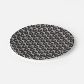 ブラックグレー飛行機飛行機パイロット飛行機航空 ペーパープレート (アングル)