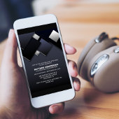 ブラックグレー21stカクテルバースデーパーティー 招待状