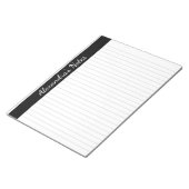 ブラックグレー8.5x11レターサイズメモパーソナライズされた帳 ノートパッド (アングル)