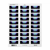 ブラックグローパーティーネオンライツバースデーパーティー ラベル (フルシート)