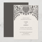 ブラックケルトノット 結婚式招待状 招待状 (正面/裏面)