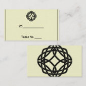 ブラックケルト永遠結婚結び目の座席表 プレイスカード (正面/裏面)