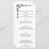 ブラックケルト結び目模様コーナーつる植物結婚のメニュー メニュー (正面/裏面)