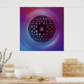 ブラックケルト結び目模様サークルポスター ポスター (キッチン)