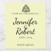 ブラックケルト結び目模様ワインラベル ワインラベル (シングルラベル)