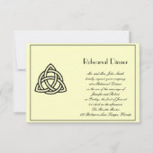 ブラックケルト結び目模様結婚のリハーサル 招待状 (正面)