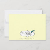 ブラックケルト結び目模様結婚のリハーサル 招待状 (裏面)