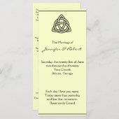 ブラックケルト結び目模様結婚式 プログラム (正面/裏面)