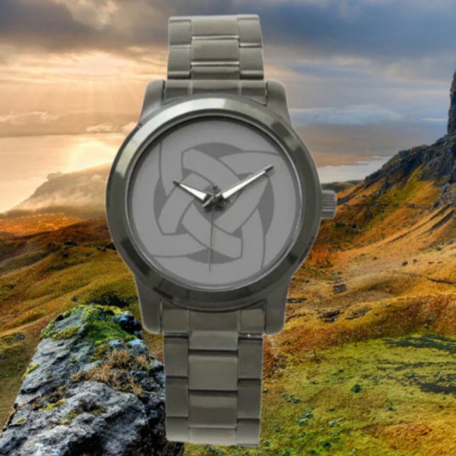 ブラックケルト結び目模様 腕時計 (クリエイターアップロード済み)