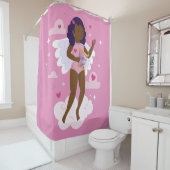 ブラックケルブ・アフリカのエンジェル・ハープハート雲 シャワーカーテン (インサイチュ)