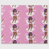 ブラックケルブ・アフリカのエンジェル・ハープハート雲 ラッピングペーパー (フラット)