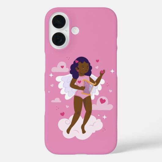 ブラックケルブ・アフリカのエンジェル・ハープハート雲 Case-Mate iPhoneケース (裏面)