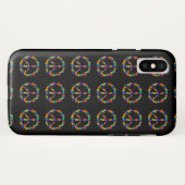 ブラックケースと平和シンボルiPhone 7 Case-Mate iPhoneケース (裏面(横))