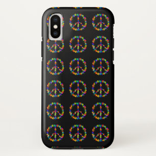 ブラックケースと平和シンボルiPhone 7 iPhone XSケース