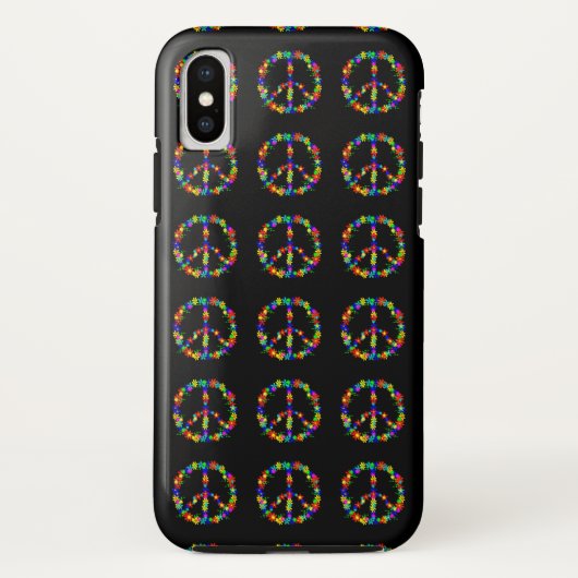 ブラックケースと平和シンボルiPhone 7 Case-Mate iPhoneケース (裏面)