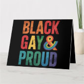 ブラックゲイと誇りを持ったLGBTQブラック同性愛者 カード (正面)