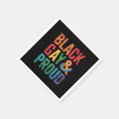 ブラックゲイと誇りを持ったLGBTQブラック同性愛者 スタンダードカクテルナプキン (角)