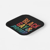 ブラックゲイと誇りを持ったLGBTQブラック同性愛者 ペーパープレート (傾斜あり)