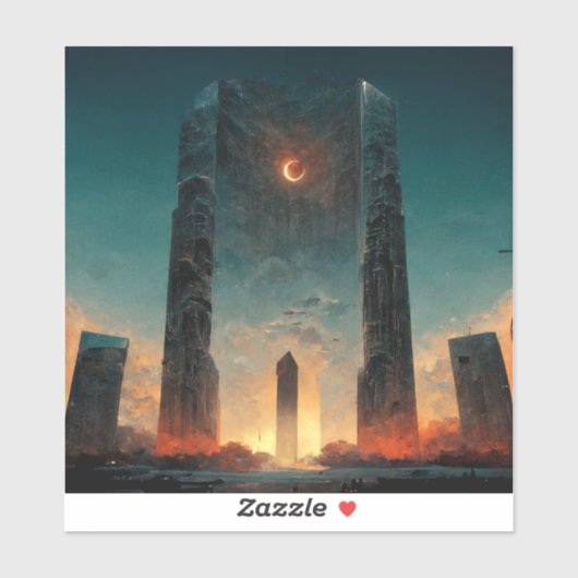 ブラックゲートファンタジーSci-Fiアート シール (シート)