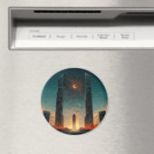 ブラックゲートファンタジーSci-Fiアート マグネット (インサイチュ (食洗機))