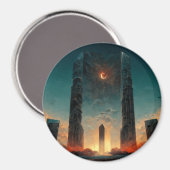 ブラックゲートファンタジーSci-Fiアート マグネット (正面/裏面)