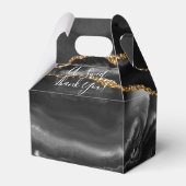 ブラックゲート金ゴールドグリッター結婚式の引き出物ボックス フェイバーボックス (裏面サイド)
