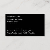 ブラックコアビ車のジネスカード 名刺 (裏面)