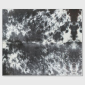 ブラックコウィドプリント素朴ファームハウスクリスマス ラッピングペーパー (フラット)