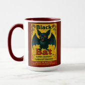 ブラックコウモリの爆竹ヴィンテージ マグカップ (左)