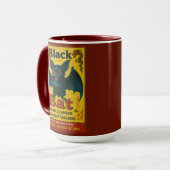 ブラックコウモリの爆竹ヴィンテージ マグカップ (正面左)