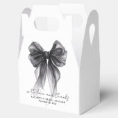 ブラックコケッタボウ ブライダルシャワーのお礼 フェイバーボックス (オープン)