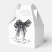 ブラックコケッタボウ ブライダルシャワーのお礼 フェイバーボックス (正面サイド)