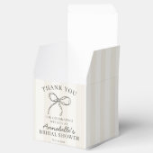 ブラックコケッテ ボウ ベージュ ブライダルシャワー デザート フェイバーボックス (オープン)