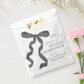 ブラックコケットボウスウィート16誕生日デザート フェイバーバッグ (封をした状態)