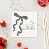 ブラックコケットボウバースデーパーティードコーナプキン スタンダードカクテルナプキン (インサイチュ)