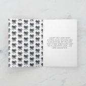 ブラックコケットボウバースデーパーティー カード (内部)
